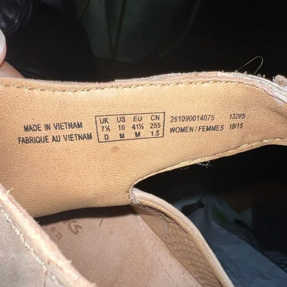 Clarks Women's Tan Peep Toe Shoes - Picture 6 of 6